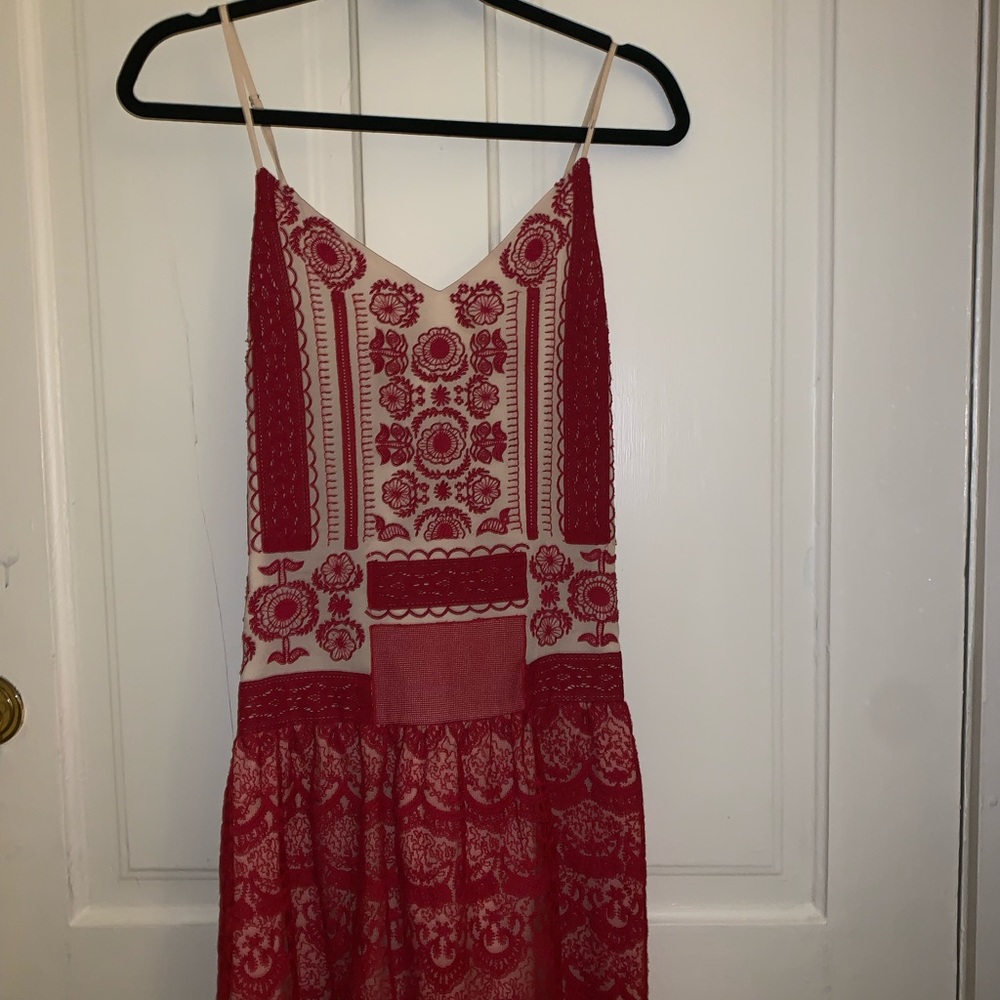 Free people Red Lace dress